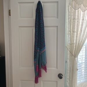 Blue/Turquoise/Pink Scarf Light-weight